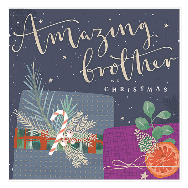 Whistlefish To My Amazing Brother Luxury Christmas Card