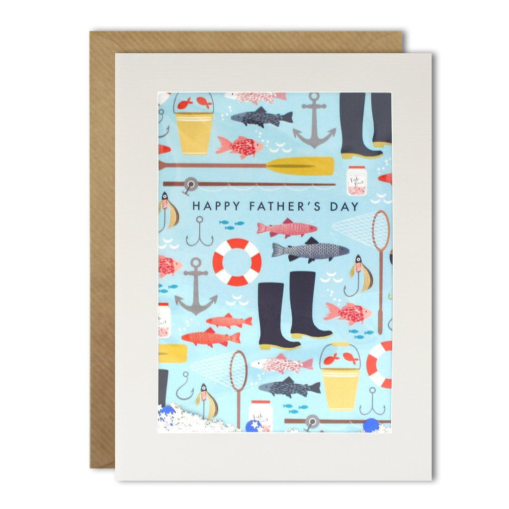 James Ellis Dad Fishing Pattern Rectangular Shakies Card