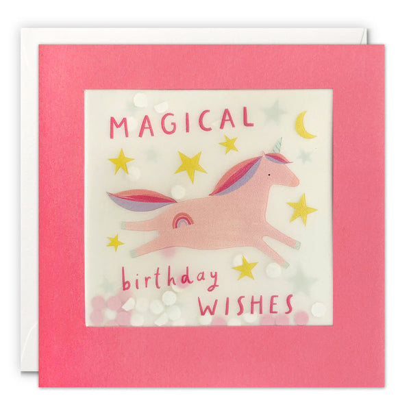 James Ellis Magical Unicorn Paper Shakies Card