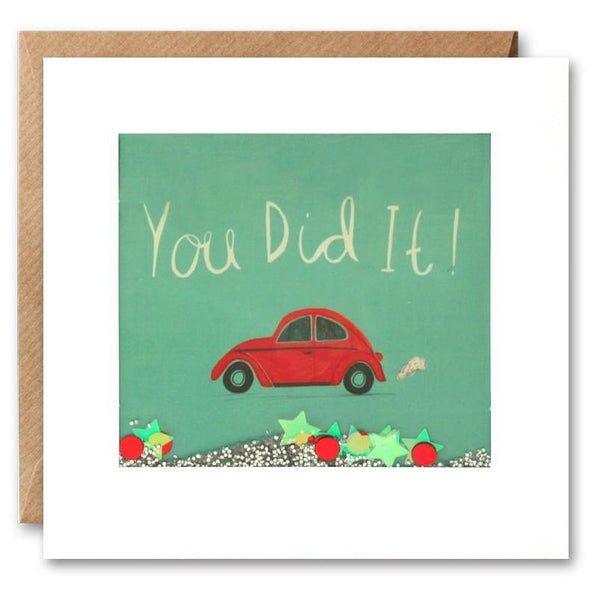 PS2284 - You Did It Car Shakies Card - Mrs Best Paper Co.