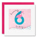 PT2793 - Age 6 Flamingo Shakies Card - Mrs Best Paper Co.