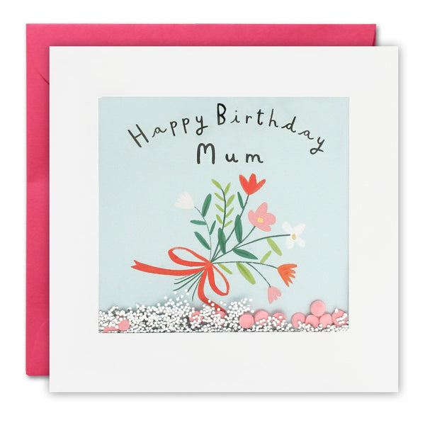James Ellis PT2879 - Mum Flowers Birthday Shakies Card