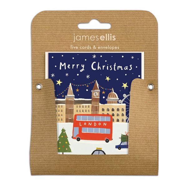 James Ellis London Christmas pk of 5 cards - Retired