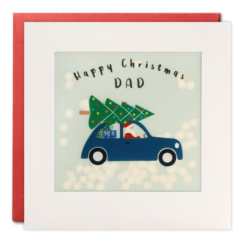 James Ellis RPP3449 - Dad Car Christmas Paper Shakies Card