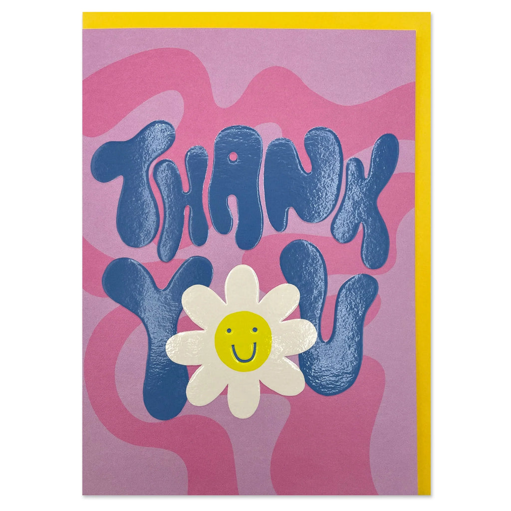 Raspberry Blossom 'Thank you' Greetings Card