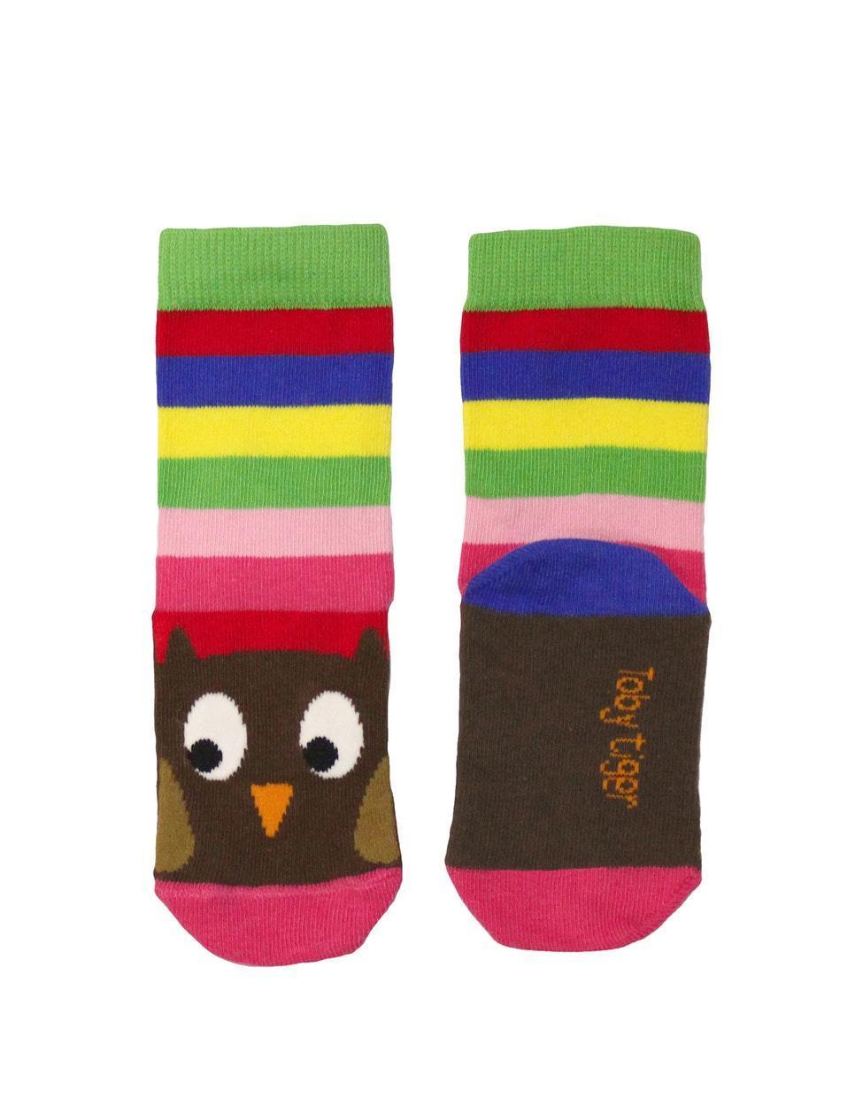 Toby Tiger Multicoloured Owl Socks - Mrs Best Paper Co.