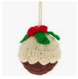 Crochet Christmas Pudding Ornament - Single