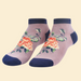Powder Floral Vines Trainer Socks - Lavender