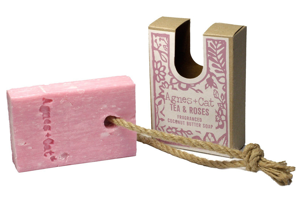 Agnes + Cat Soap on a Rope - Tea & Roses