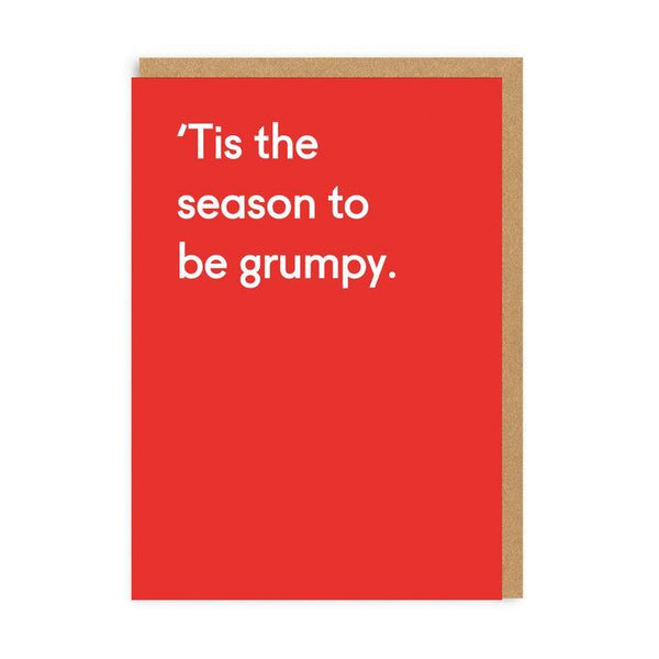 Ohh Deer Tis The Season To Be Grumpy Christmas Card