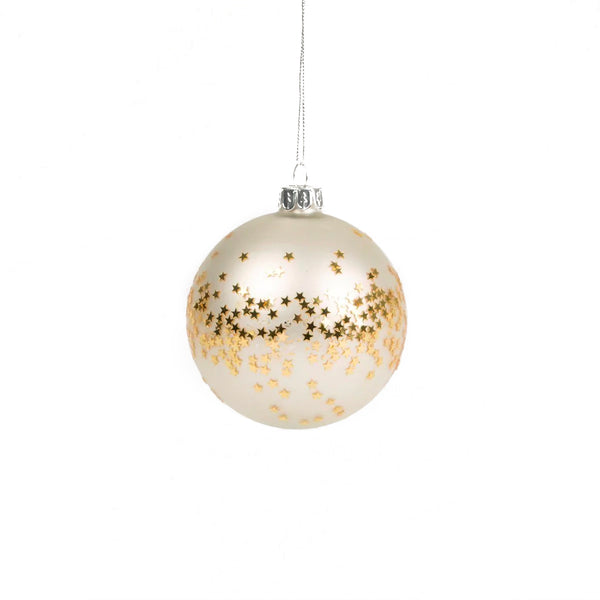 Sass & Belle Cream Bauble With Gold Sequins