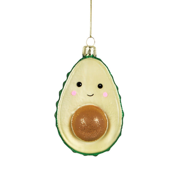 SALE 50% OFF -  Sass & Belle Happy Avocado Shimmer Shaped Bauble