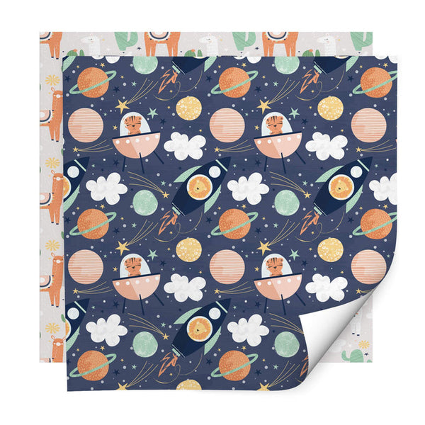 Whistlefish Lions And Llamas Wrapping Paper Pack
