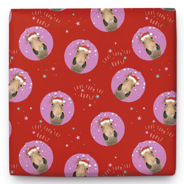 Whistlefish Love From The Horse Christmas Wrapping Paper