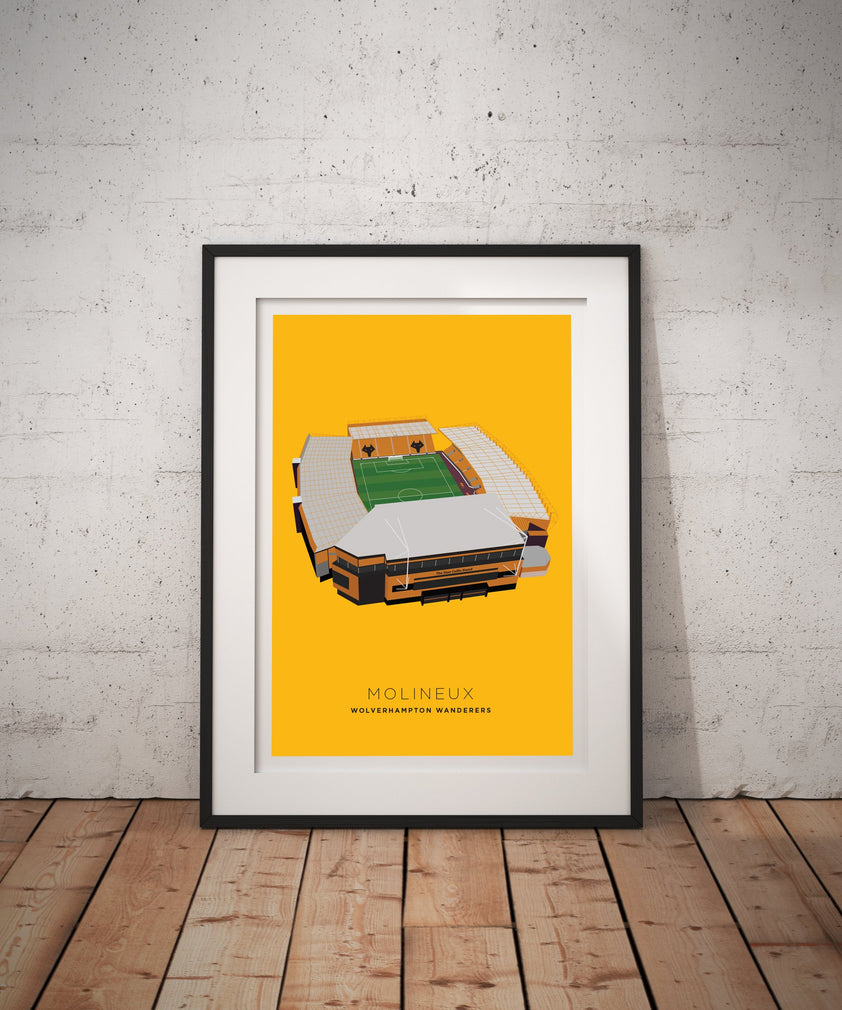 A4 Wolves Football Stadium Print / Poster - Mrs Best Paper Co.