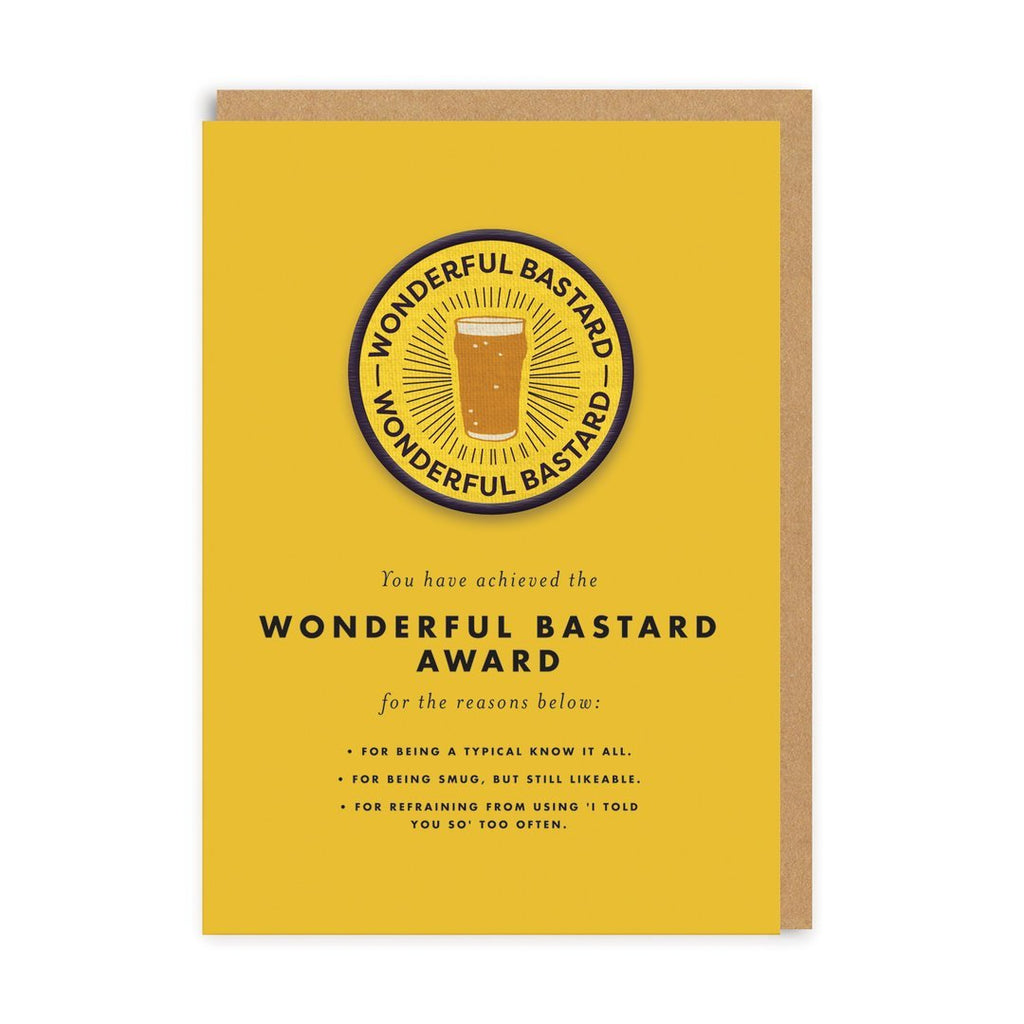 Ohh Deer Wonderful Bastard Woven Patch Greeting Card - Retired