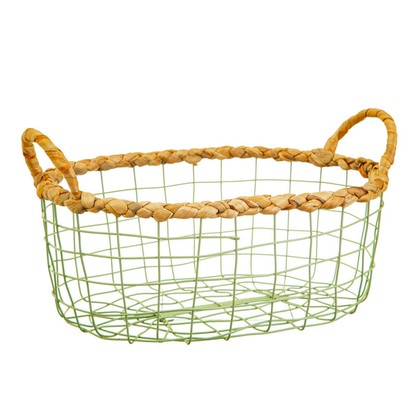Sass & Belle Green Wire Storage Basket - Set of 2
