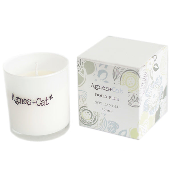 Dolly Blue Votive Soy Candle 200g - Mrs Best Paper Co.
