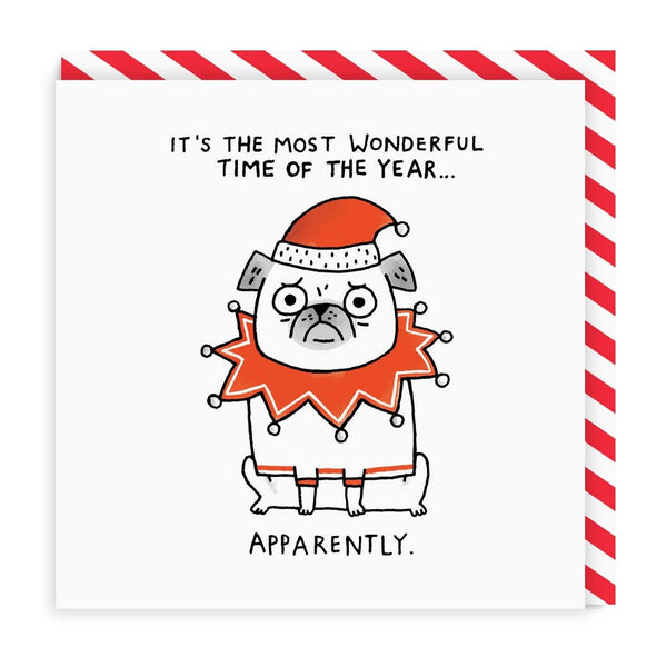 Ohh Deer The Most Wonderful Time Of The Year Christmas Greeting Card