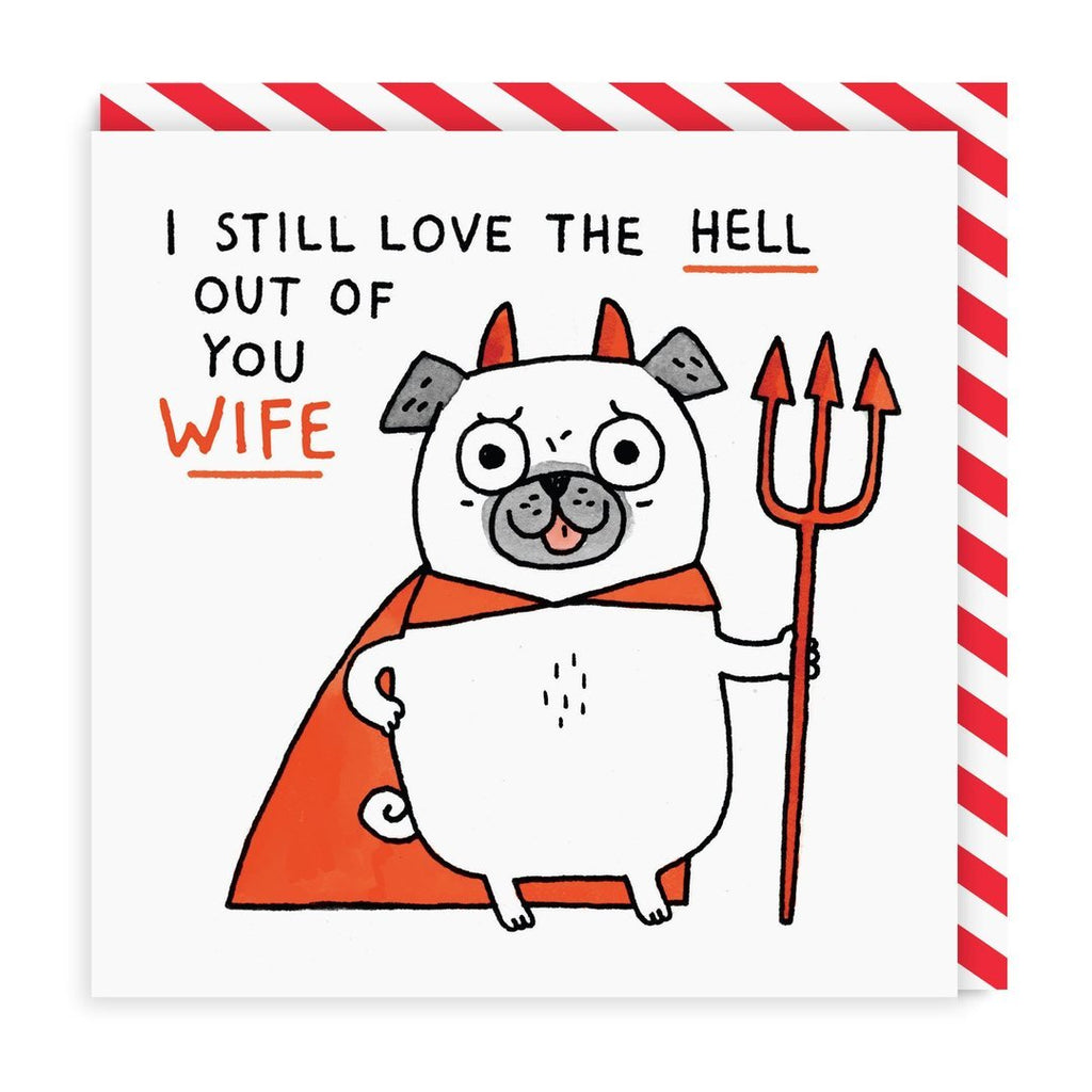 Ohh Deer Love The Hell Out Of You Wife Square Greeting Card