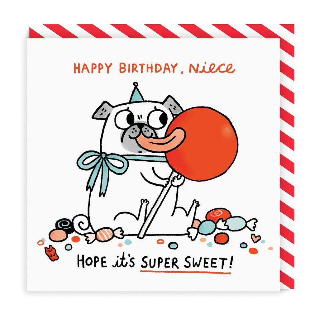 Ohh Deer Super Sweet Niece Square Greeting Card