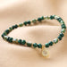 Lisa Angel Lisa Angel Malachite & Aqua Semi-Precious Stone Bracelet with Sun Charm