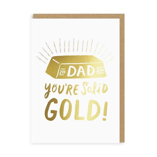 Ohh Deer Dad You're Solid Gold Greeting Card