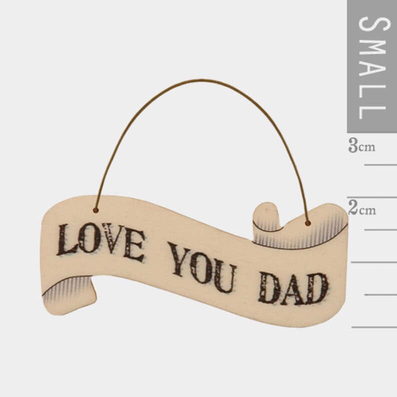 East of India Ribbon Sign - Love You Dad