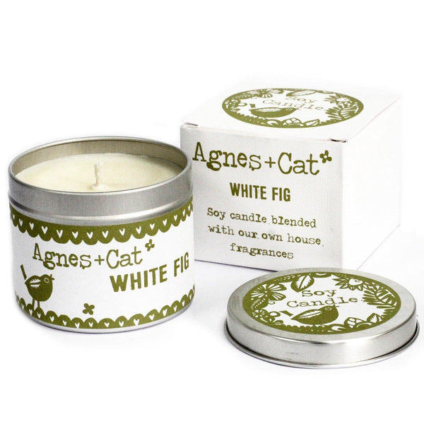 200ml Soy Wax Tin Candle - White Fig - Mrs Best Paper Co.