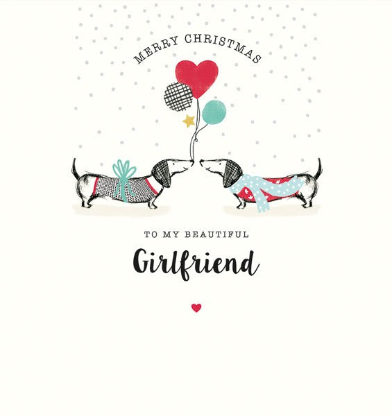 The Art File Girlfriend Sausage Dogs Christmas Card