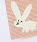 SALE 50% OFF - Mrs Best Paper Co Pink Bunny - Stylish Nursery Wall Art
