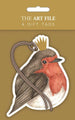 The Art File Christmas Robins Gift Tags - Pack of 4