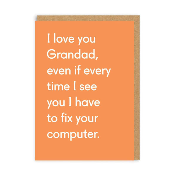 Ohh Deer I Love You Grandad - Birthday Card
