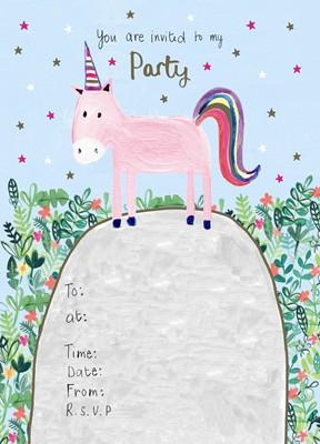 Unicorn Party Invite (SS76) - Mrs Best Paper Co.