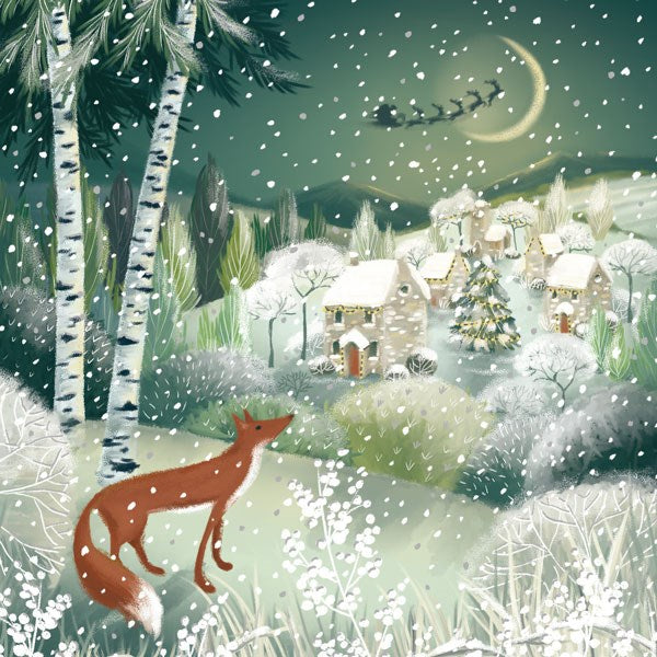 The Art File Fox 6 Pack Of Charity Christmas Cards